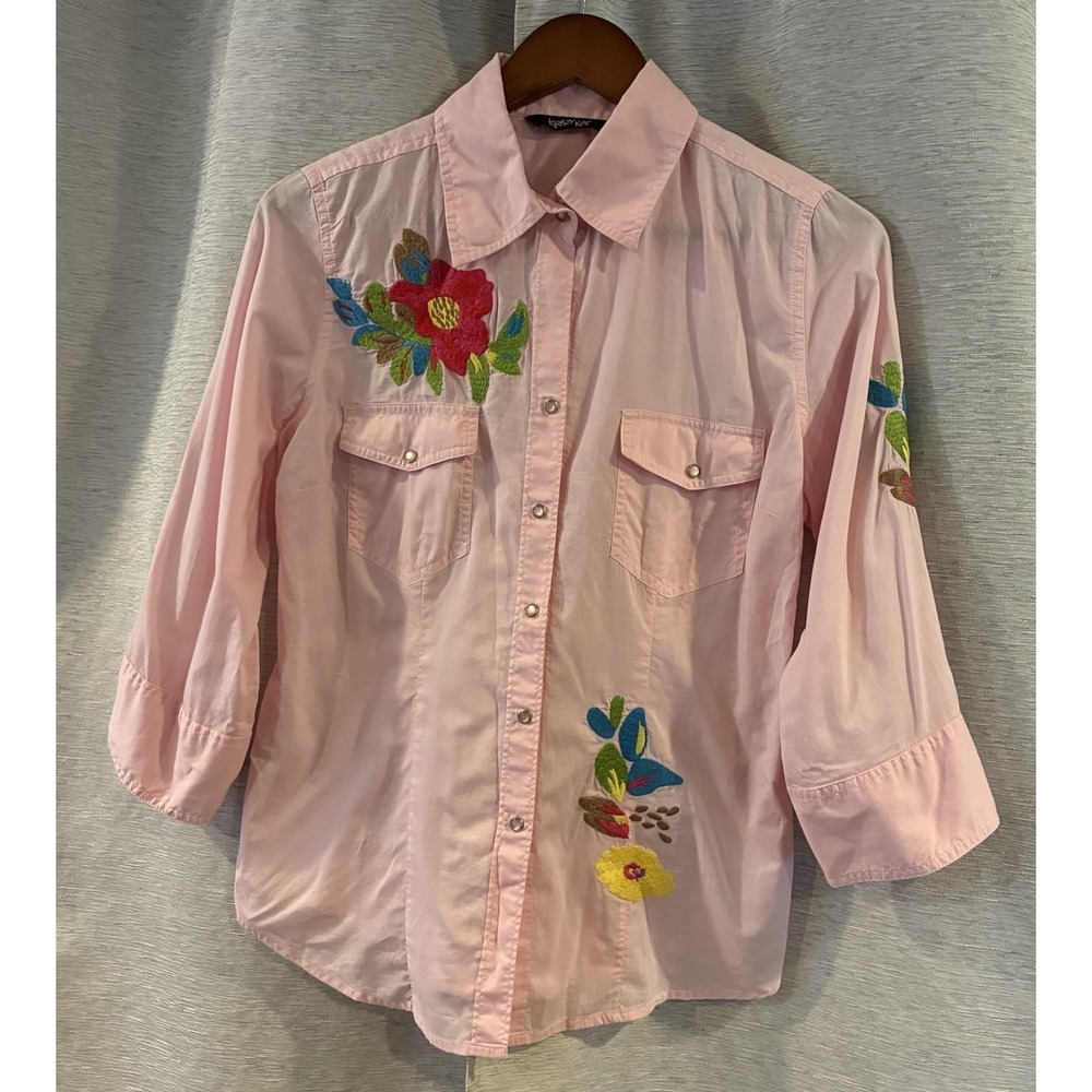 Vintage Krazy Kat Embroidered Button Up Size Small - Picture 2 of 5
